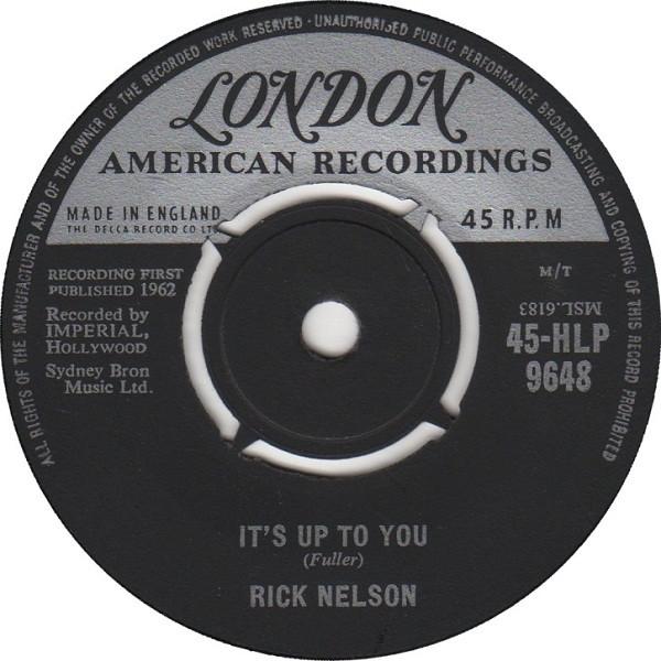 Ricky Nelson  - It's Up To You